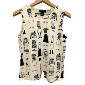 PROMINENCE Silk Graphic Tank Top.